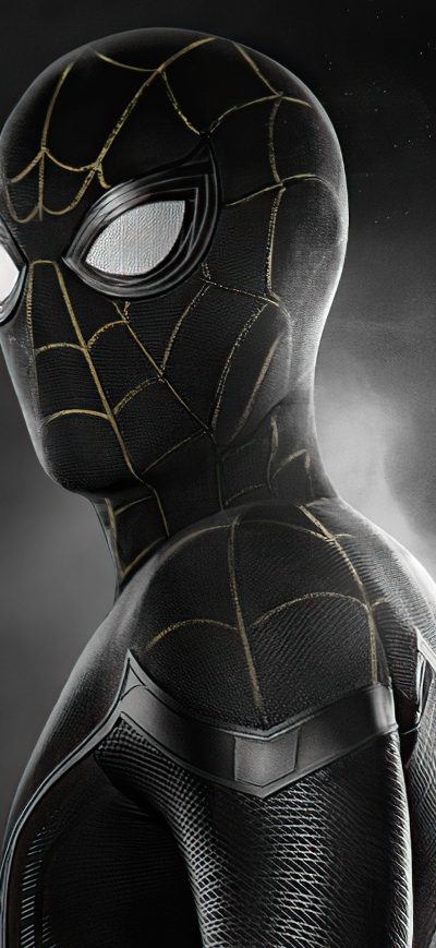 Fond d'écran iPhone Spider Man No Way Home Black Gold Suit 4k