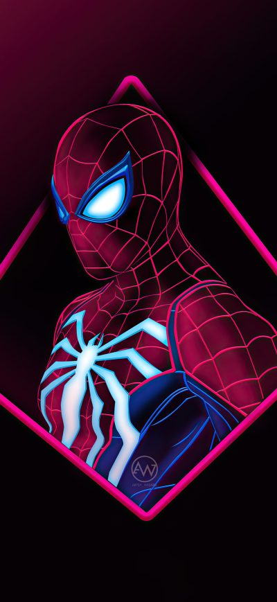 Fond d'écran iPhone Spiderman Blur Minimal 4k