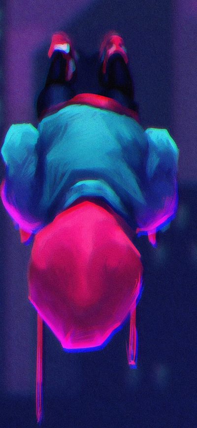 Fond d'écran iPhone Miles Morales Upside Down