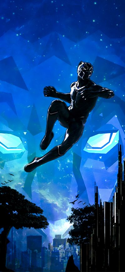 Fond d'écran iPhone Black Panther Marvel Cinematic Universe Artwork