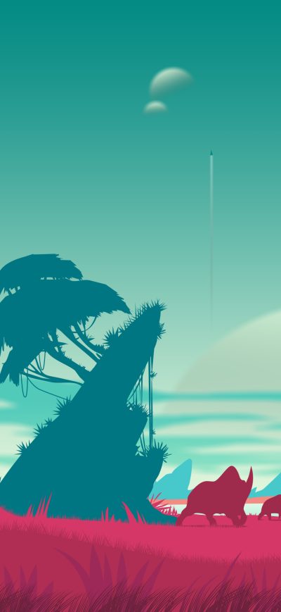 Fond d'écran iPhone No Mans Sky Vector Landscape 4k