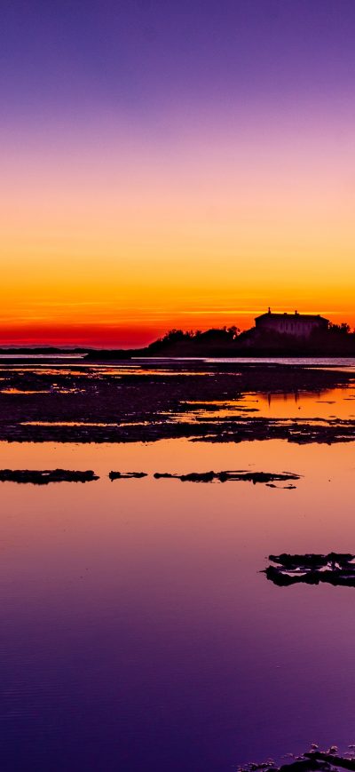 Fond d'écran iPhone Lighthouse Colorful Sunrise 4k