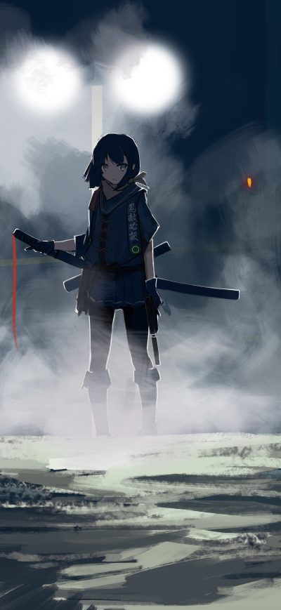 Fond d'écran iPhone Assassin Anime Girl With Sword