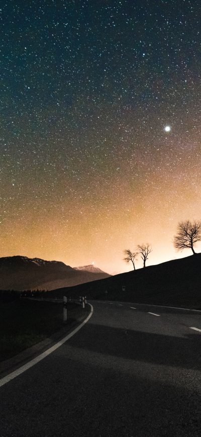 Fond d'écran iPhone Sky Full Of Stars Road 8k