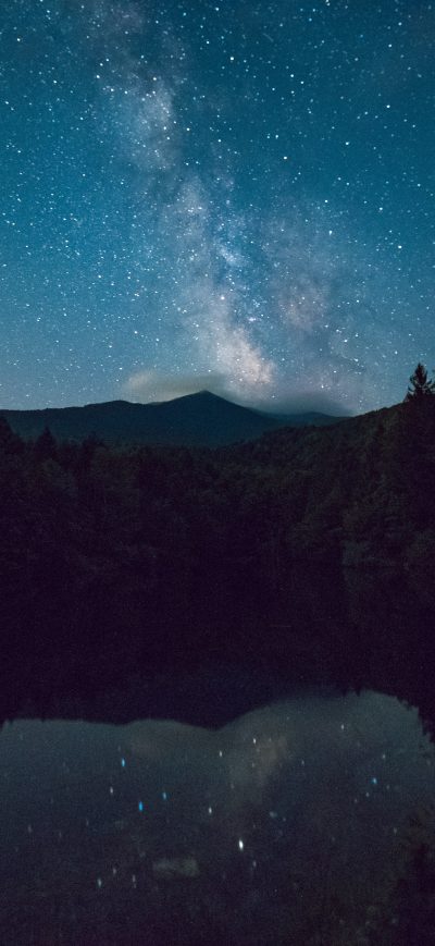 Fond d'écran iPhone Starry Night Sky Reflection 5k