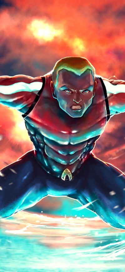 Fond d'écran Aquaman Art 4k sur iPhone