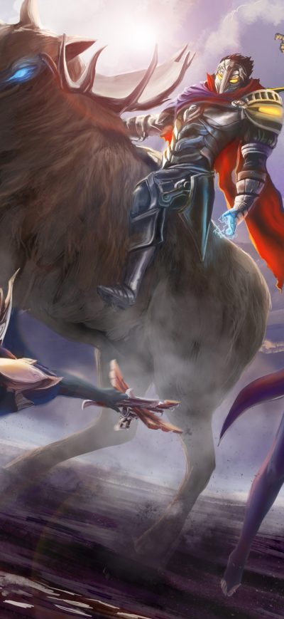 Fond d'écran League Of Legends Shyvana Syndra Viktor sur iPhone