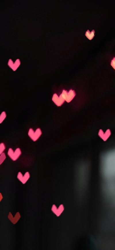 Fond d'écran iPhone Pink Little Heart Bokeh Lights