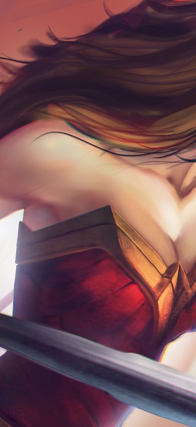 Fond d'écran iPhone Wonder Woman Paint Art