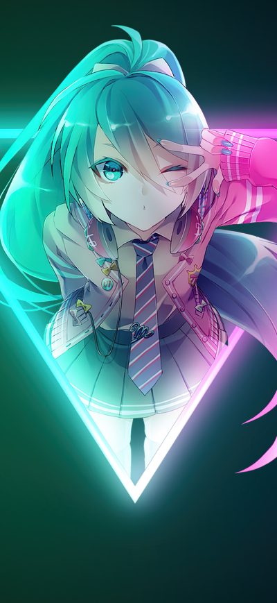 Fond d'écran iPhone Anime Girl Retro Minimal 4k