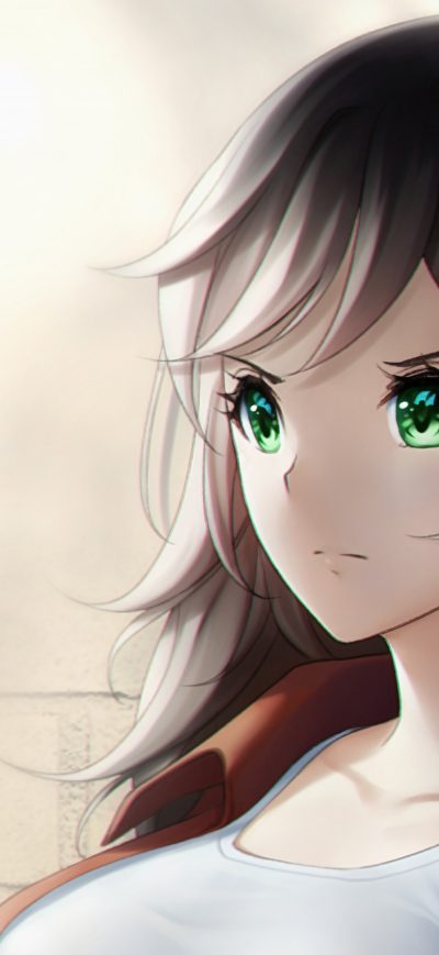 Fond d'écran iPhone Blue Eyes Anime Girl In School Dress