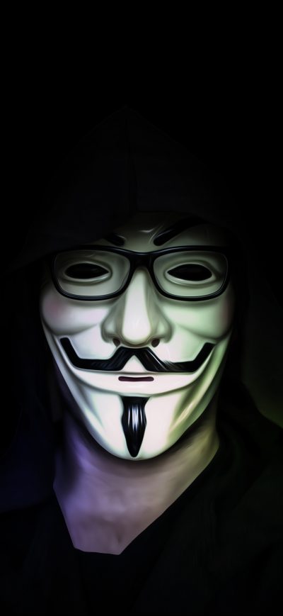 Fond d'écran iPhone Anonymus Mask Guy 5k