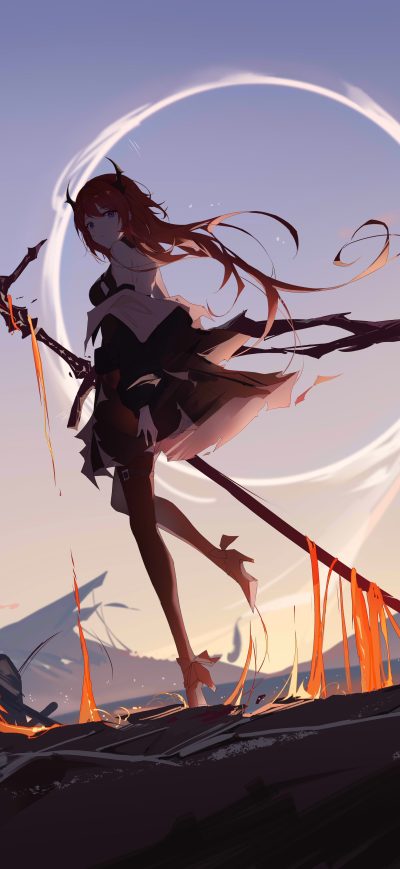Fond d'écran iPhone Surtr Arknights 8k