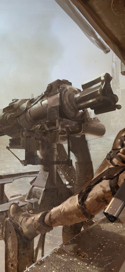Fond d'écran iPhone Lone Girl With Guns 4k
