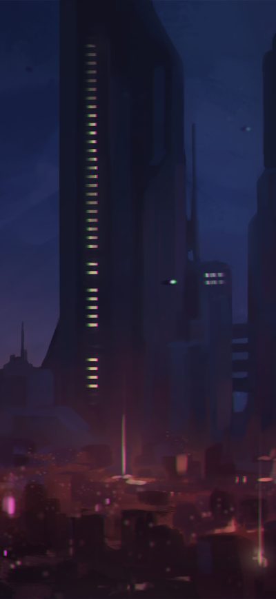 Fond d'écran iPhone Spaceships City 4k