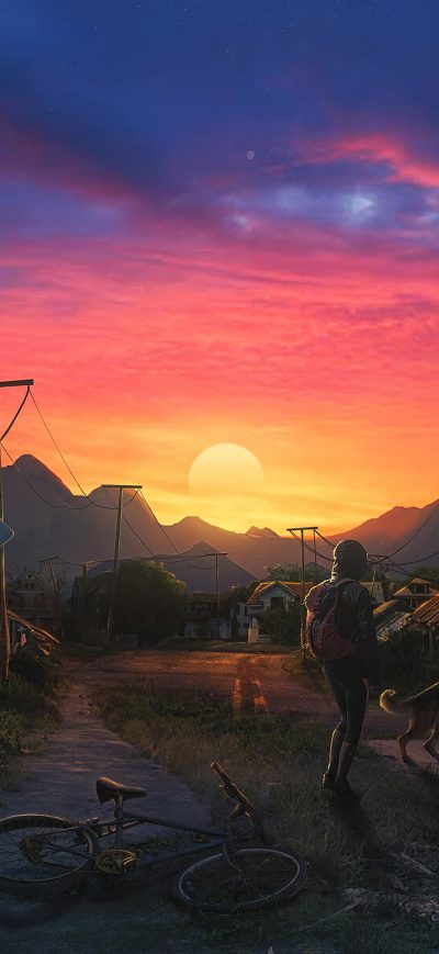 Fond d'écran iPhone Apocalyptic Sky Artwork 4k