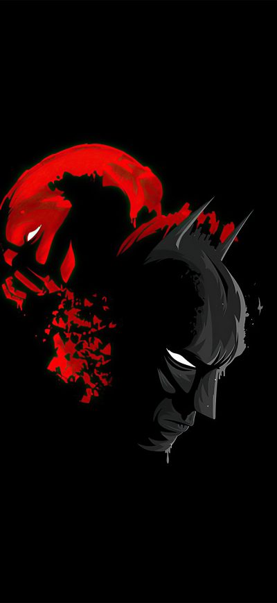 Fond d'écran iPhone Batman And Red Hood Minimalism