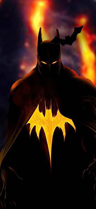Fond d'écran iPhone Batman Yellow Logo 4k