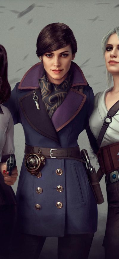 Fond d'écran iPhone Witcher Assassins Bioshock Girls Crossover