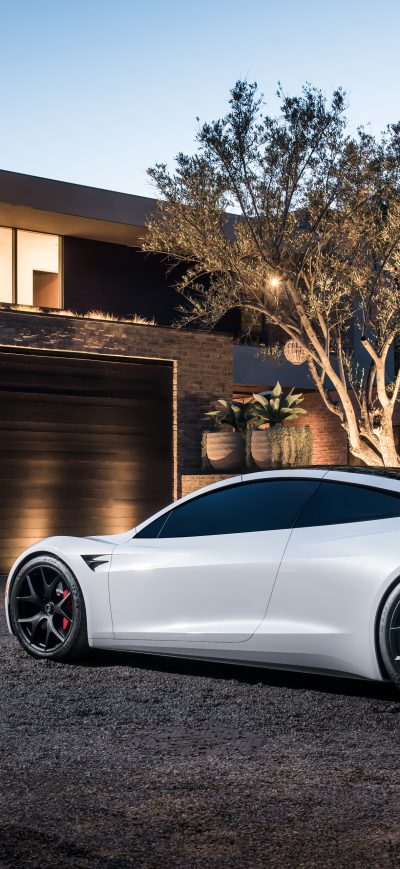 Fond d'écran iPhone Tesla Roadster 2018 4k