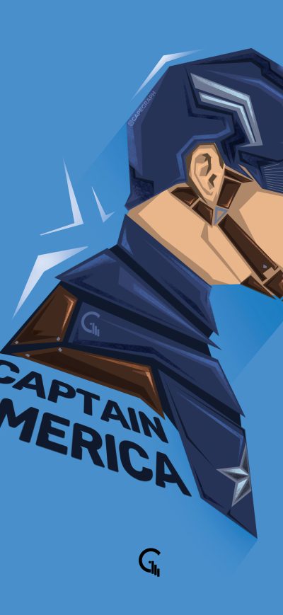 Fond d'écran iPhone Captain America Pop Head Minimal 5k
