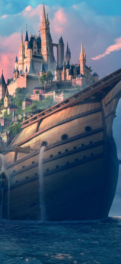 Fond d'écran iPhone Castle On Ship 4k