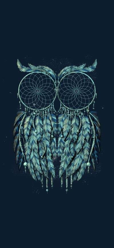 Fond d'écran Owl Art sur iPhone