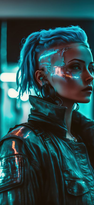 Fond d'écran iPhone Women Cyberpunk 5k