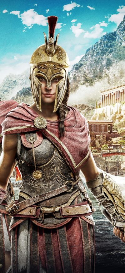 Fond d'écran iPhone Alexios And Kassandra Assassins Creed Odyssey 8k