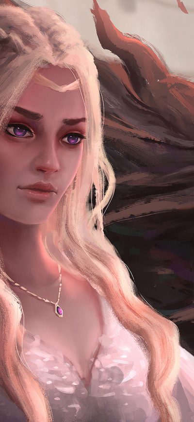 Fond d'écran iPhone Daenerys Targayen With Dragons Artwork 4k
