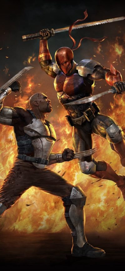 Fond d'écran iPhone Deathstroke Knights And Dragons 4k