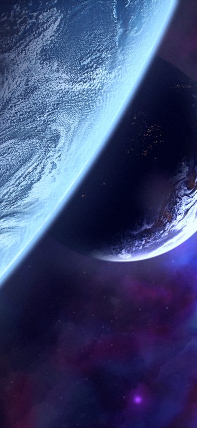 Fond d'écran iPhone Planets Scifi Art 8k