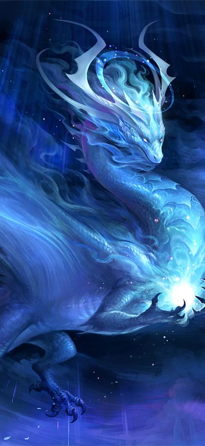 Fond d'écran iPhone Meteor Dragon Galaxy Cosmos 4k