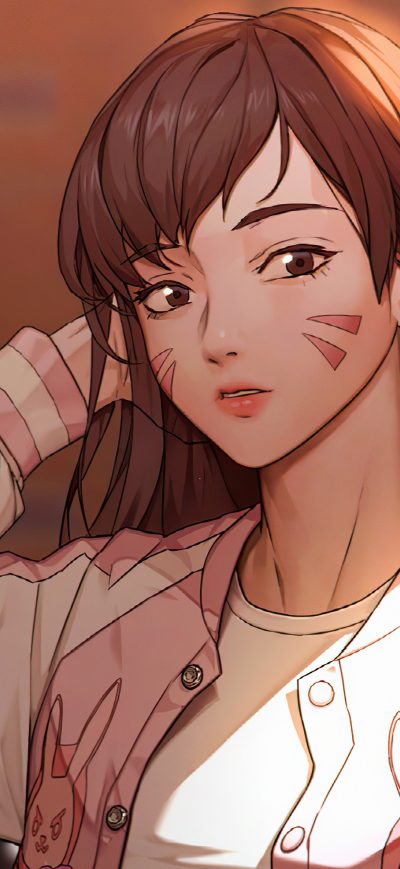 Fond d'écran iPhone Dva Overwatch Urban Girl Sketch Art 5k