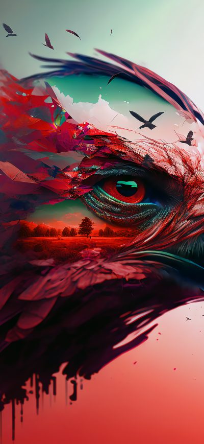 Fond d'écran iPhone Eagle Ai Art