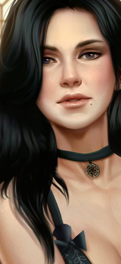 Fond d'écran iPhone Girl Looking At Viewer Digital Art 5k