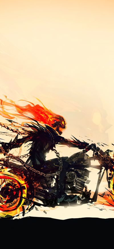 Fond d'écran iPhone Ghost Rider Hellfire Rider 4k