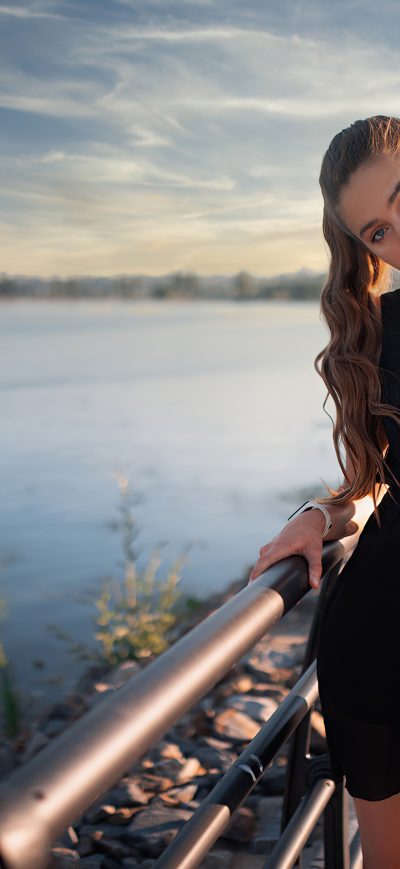 Fond d'écran iPhone Girl Black Dress Beautiful 4k
