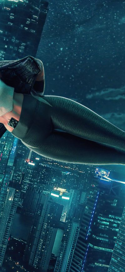 Fond d'écran iPhone Spidergwen Walking Around The City 5k
