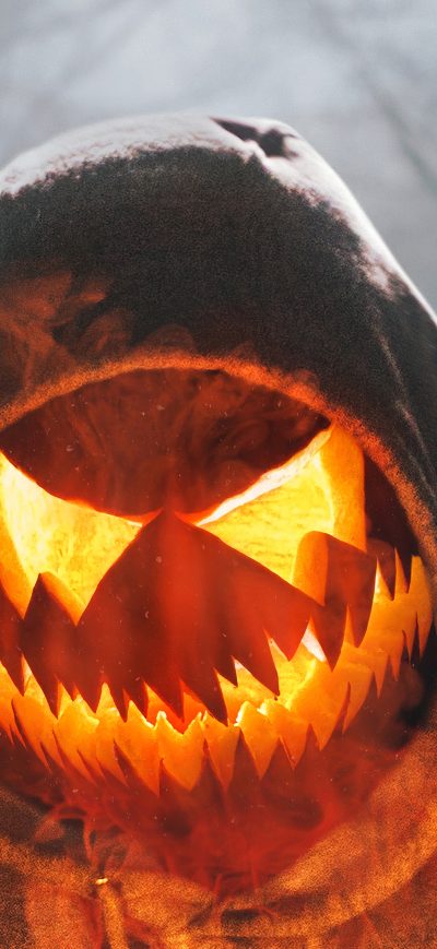 Fond d'écran iPhone Halloween Mask Boy Glowing 4k