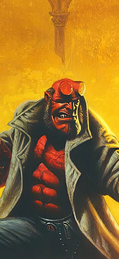 Fond d'écran iPhone Hellboy Gun Up