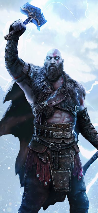 Fond d'écran iPhone God Of War Ragnarok Kratos