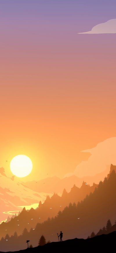 Fond d'écran iPhone Landscape Scenery Minimal 4k