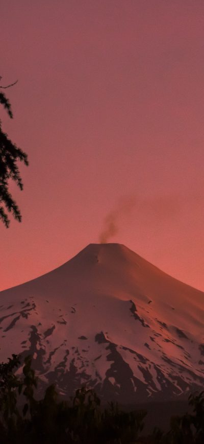 Fond d'écran iPhone Villarica Volcano Pucon Chile Coverd In Snow 5k