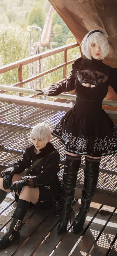 Fond d'écran iPhone 2b And 9s Nier Automata Cosplay 5k