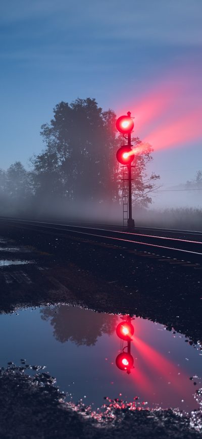 Fond d'écran iPhone Railway Track Light Exposure