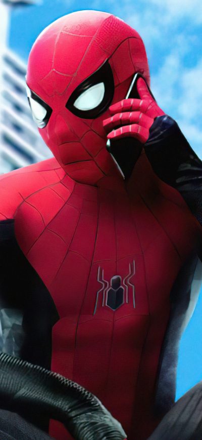 Fond d'écran iPhone Spider Man Phone Home 2021 5k