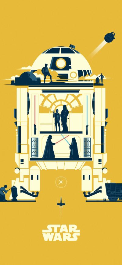 Fond d'écran iPhone Star Wars Minimalism Art 5k