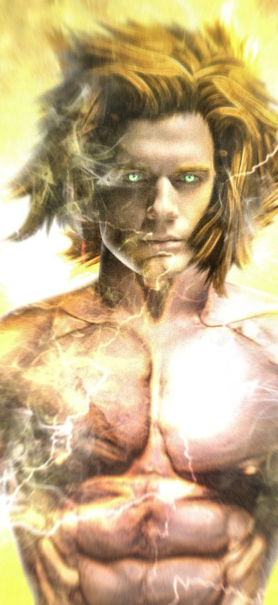 Fond d'écran iPhone Super Saiyan Gold 4k