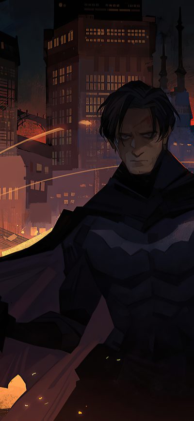 Fond d'écran iPhone The Batman Gotham City Burn